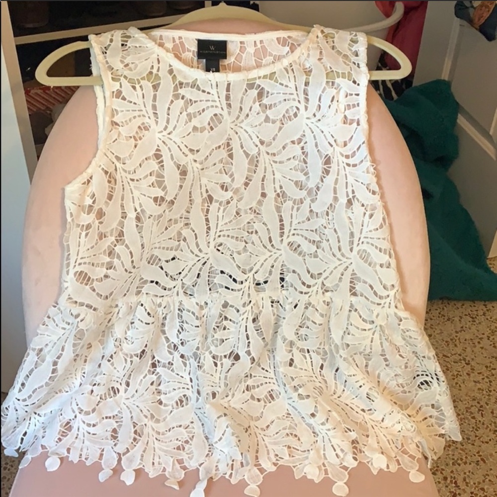 Lace Peplum Top 🤍